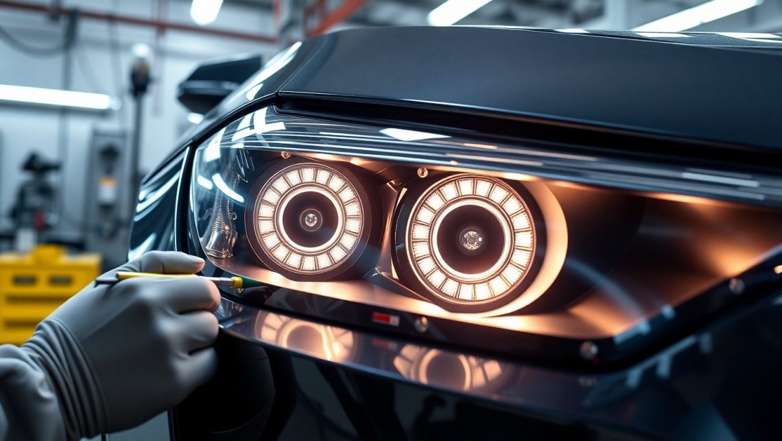 Модернизация автомобильной фары с установкой ксеноновых и LED линз в мастерской АвтоReMix