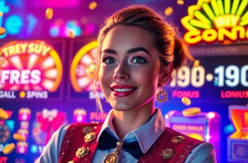 девушка играет в онлайн-слоты и улыбается от выигрыша